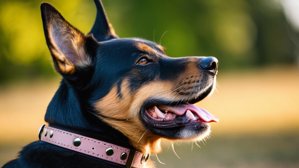 Photo leather dog collar